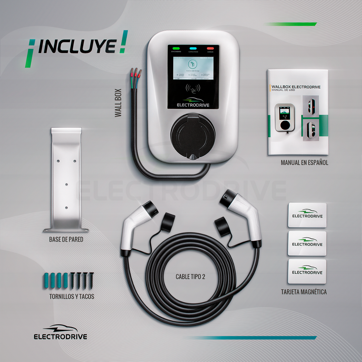 Wallbox Cargador De Auto Eléctrico Electrodrive 22 kw