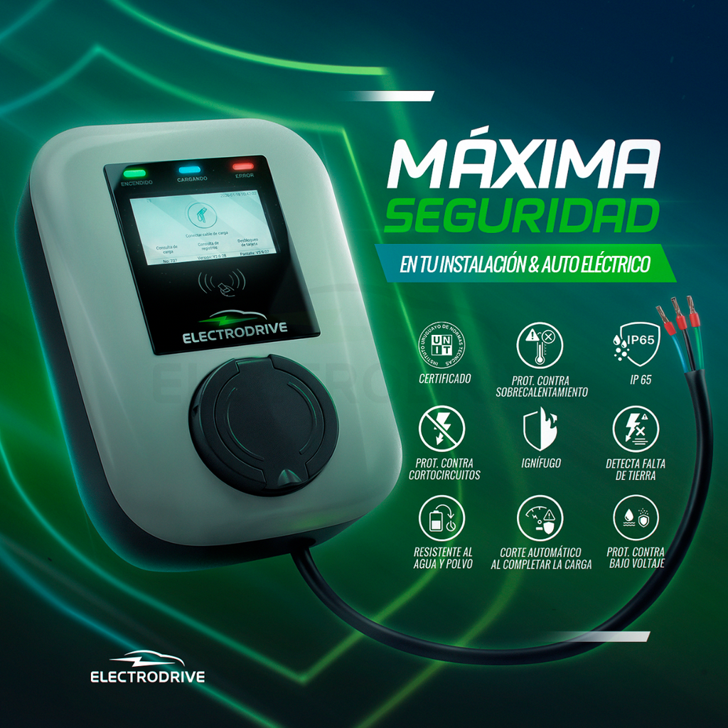 Wallbox Cargador De Auto Eléctrico Electrodrive 7.4 kw