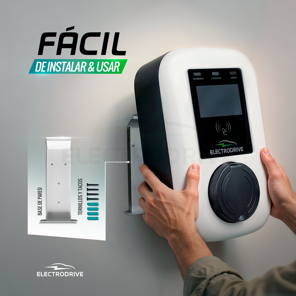 Wallbox Cargador De Auto Eléctrico Electrodrive 7.4 kw