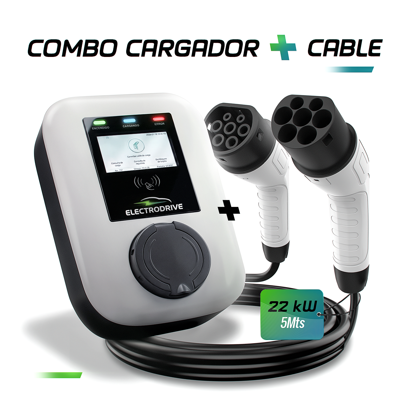 Wallbox Cargador De Auto Eléctrico Electrodrive 22 kw