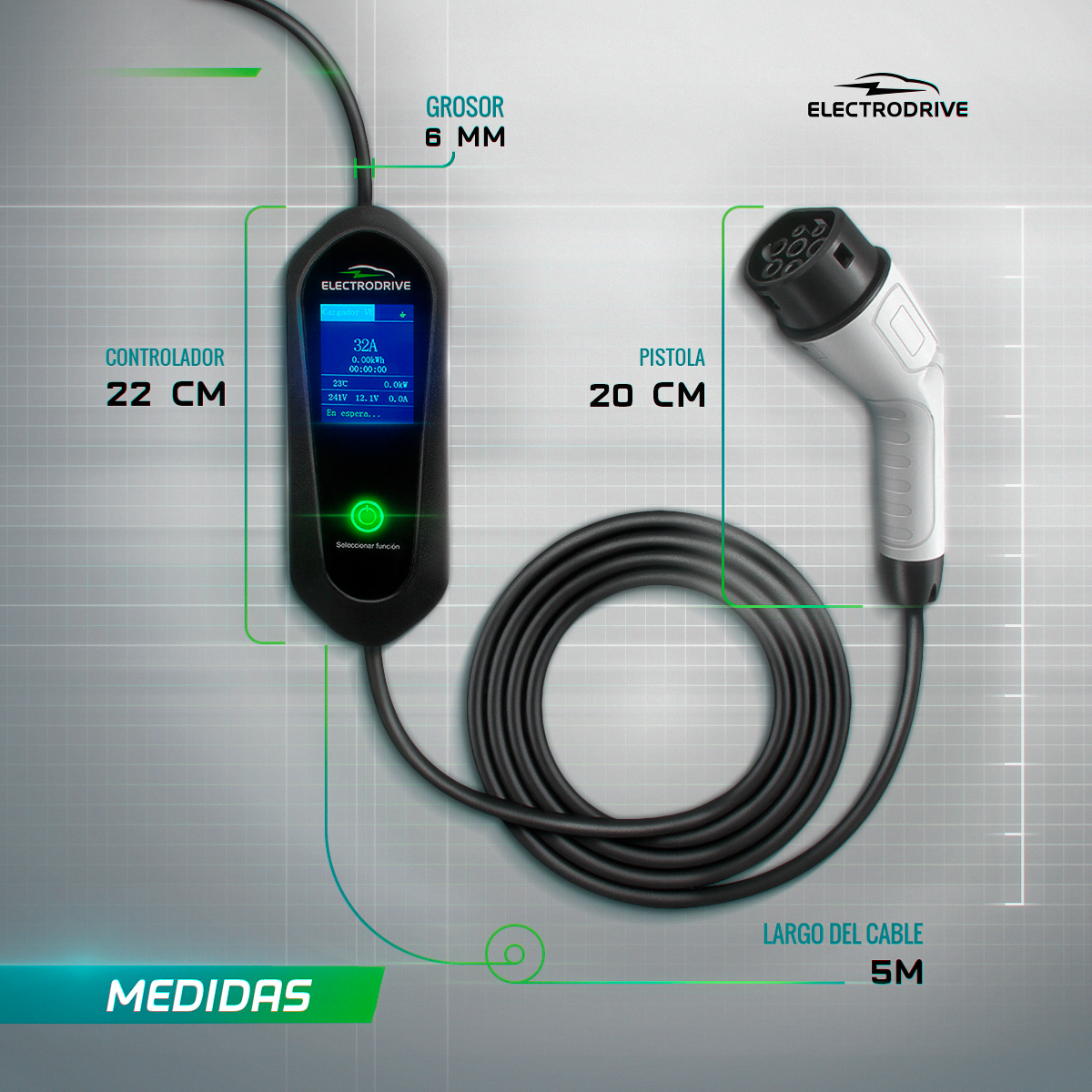 Entregas a partir del 7 de enero - Cargador Para Auto vehículos Eléctricos 7 kW Tipo 2 Wallbox